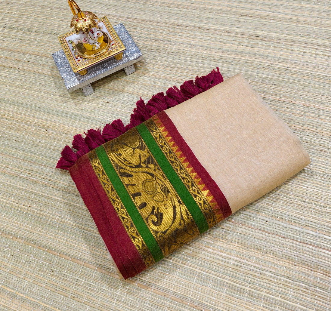Premium mul cotton saree with kanchi border PMK21