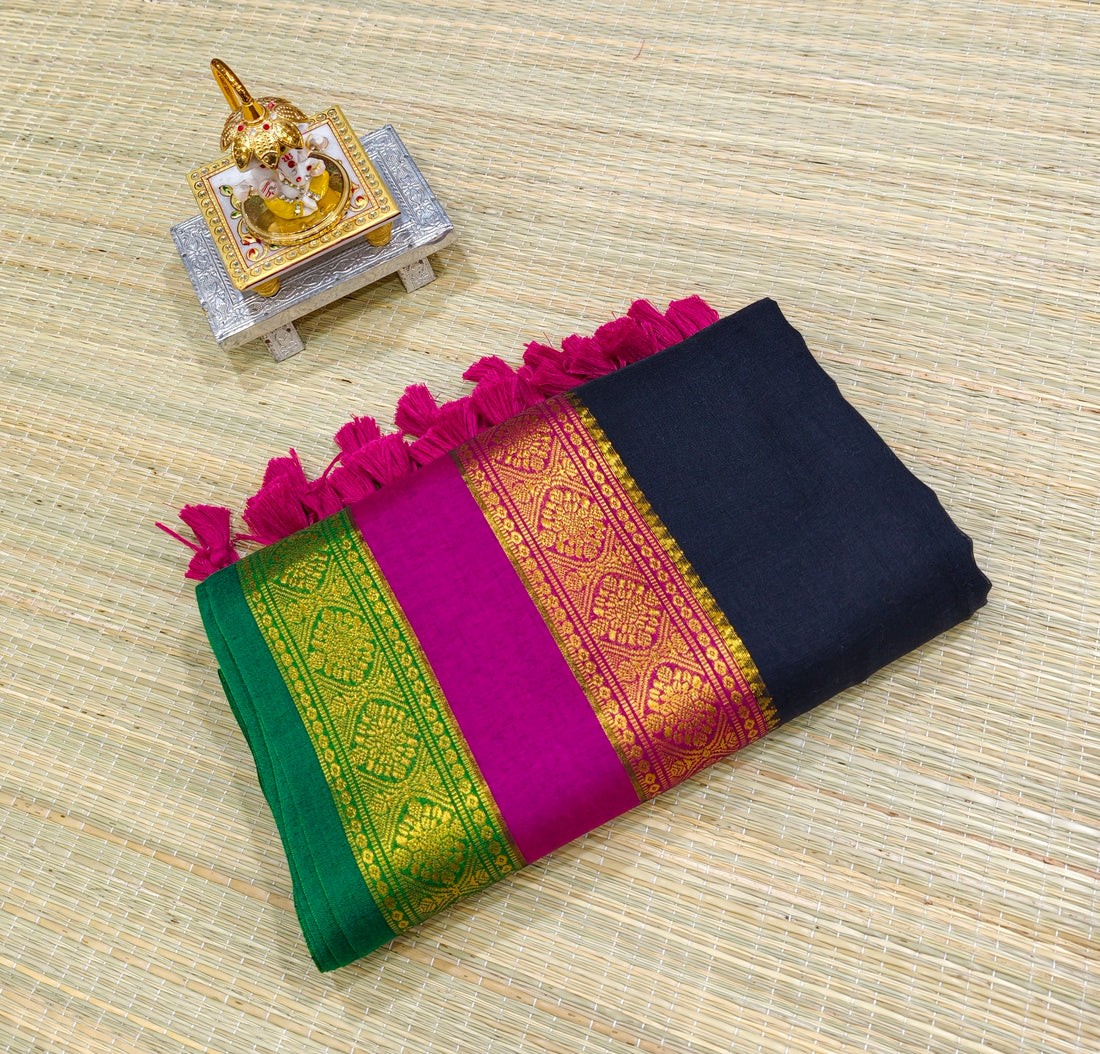 Premium mul cotton saree with kanchi border PMK15