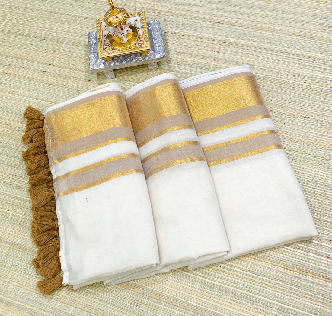 Premium Mul cotton saree with zari border PMK24