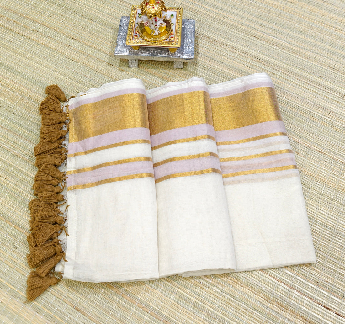 Premium Mul cotton saree with zari border PMK24