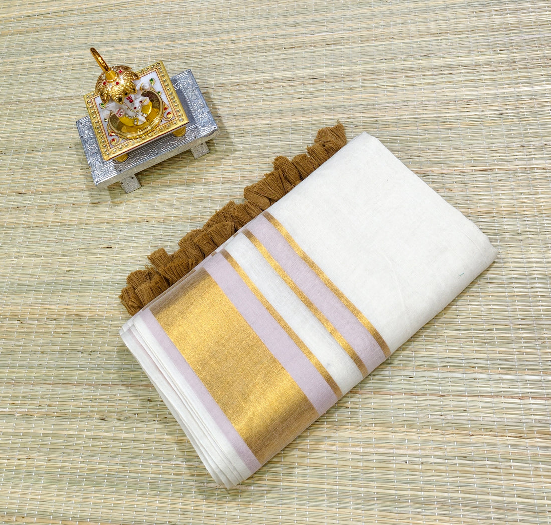 Premium Mul cotton saree with zari border PMK24
