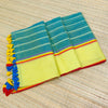 Premium mul cotton half and half saree