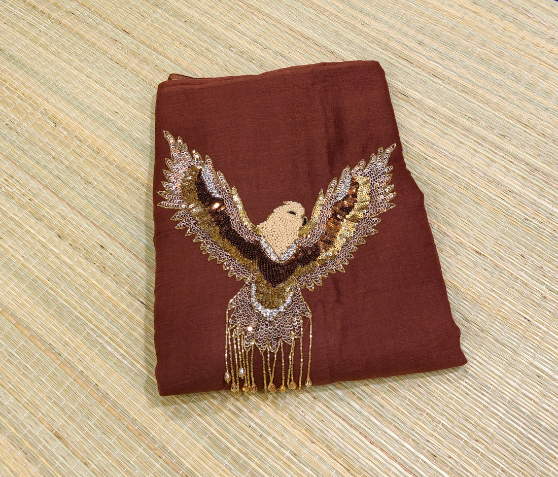 Premium jardosi eagle work mul saree PMK