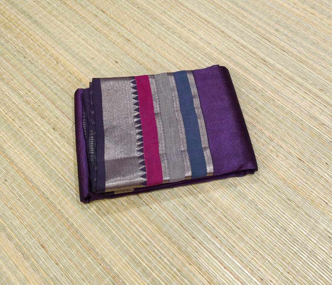 Pure Mangalagiri silk sarees with multi border