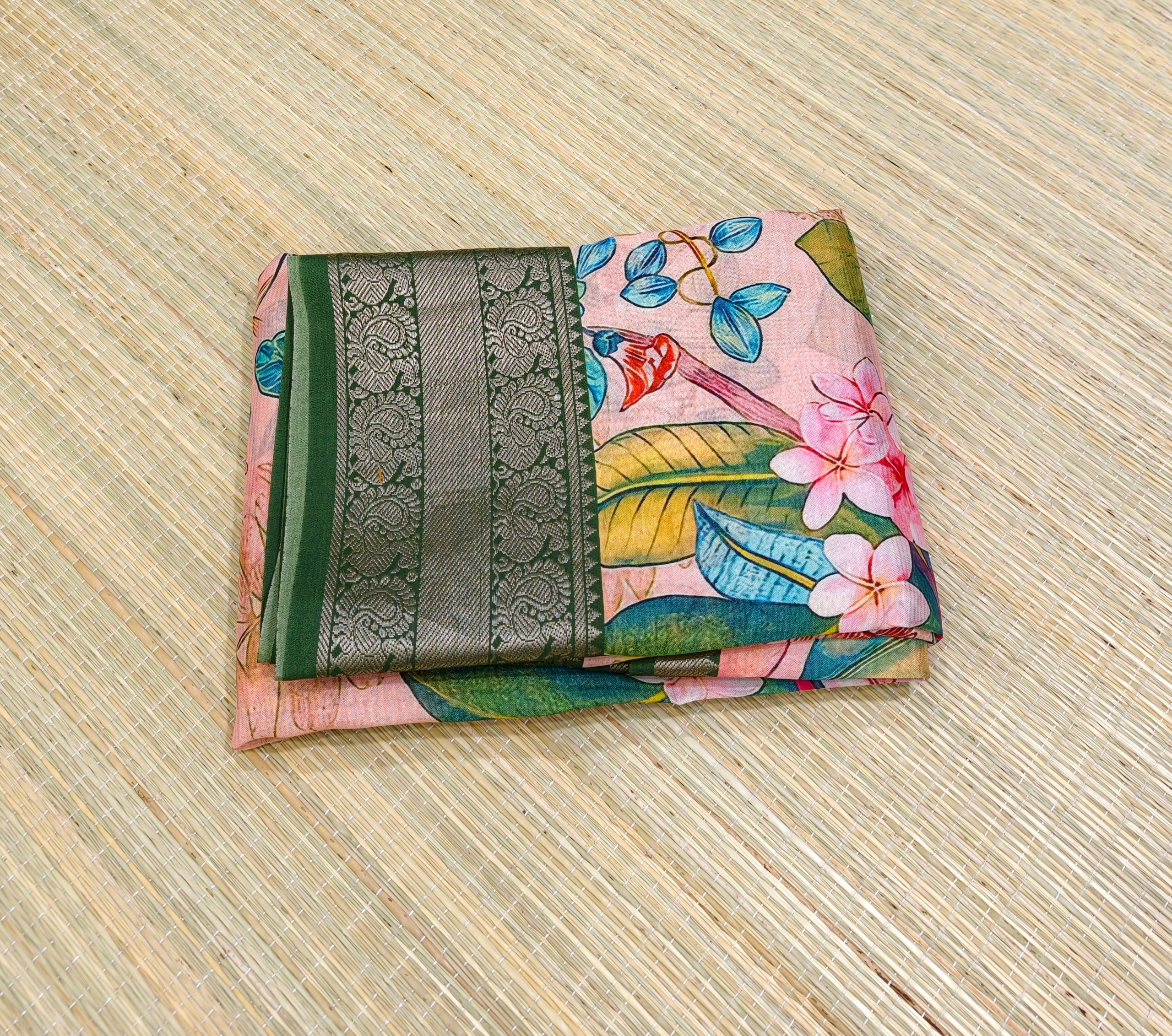 Pure Mangalagiri silk digital print sarees