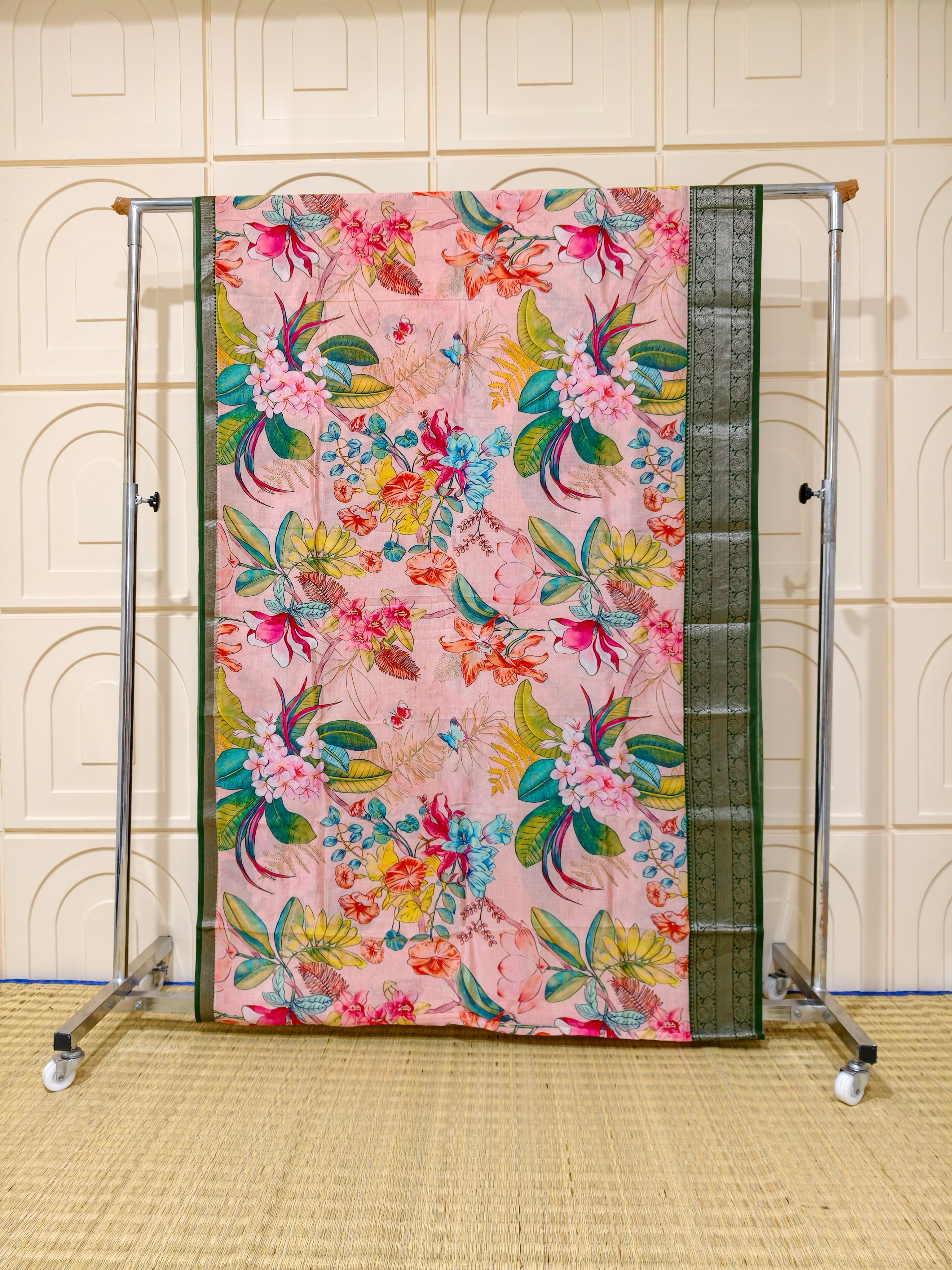 Pure Mangalagiri silk digital print sarees