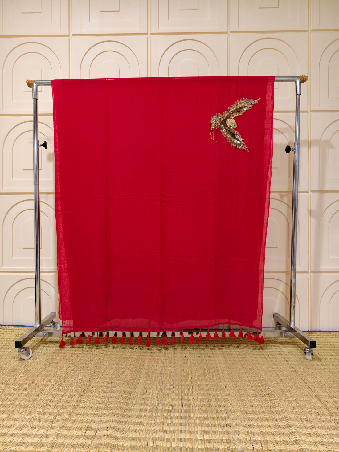Premium jardosi eagle work mul saree PMK