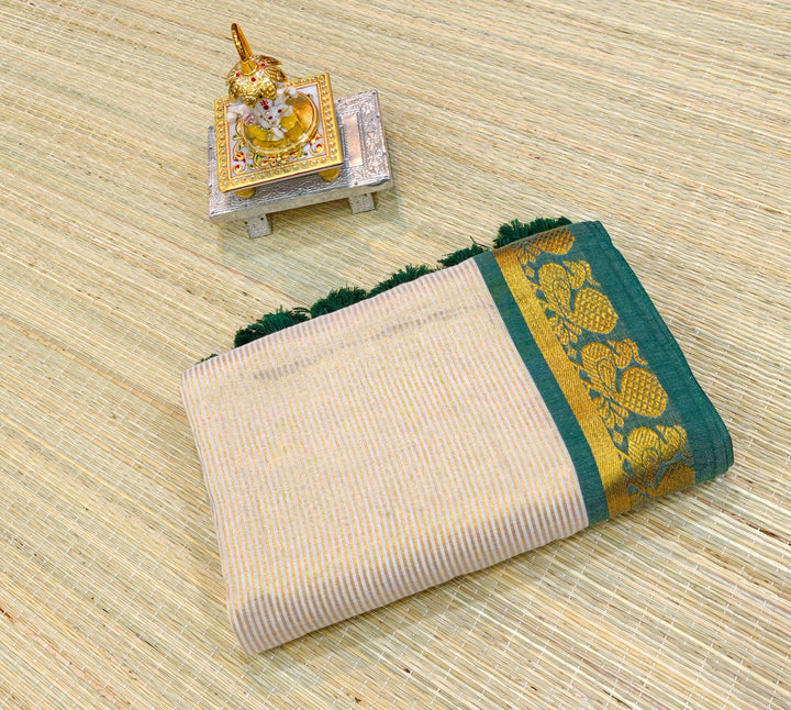 Premium mul tissue saree with kanchi border