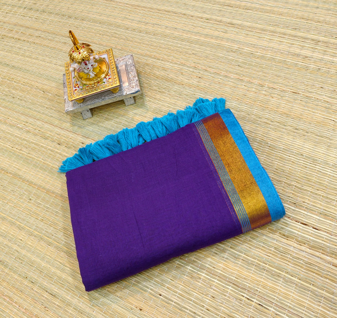 Premium mul cotton saree with zari border PMK
