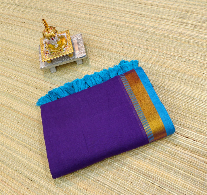 Premium mul cotton saree with zari border PMK