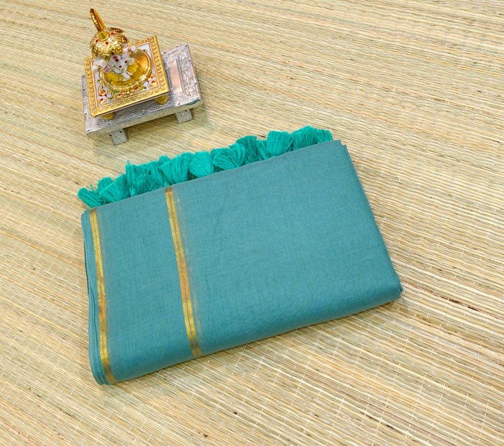Premium mul cotton saree with zari border PMK