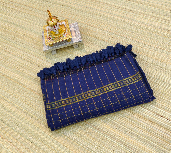 Premium mul zari check saree PMK