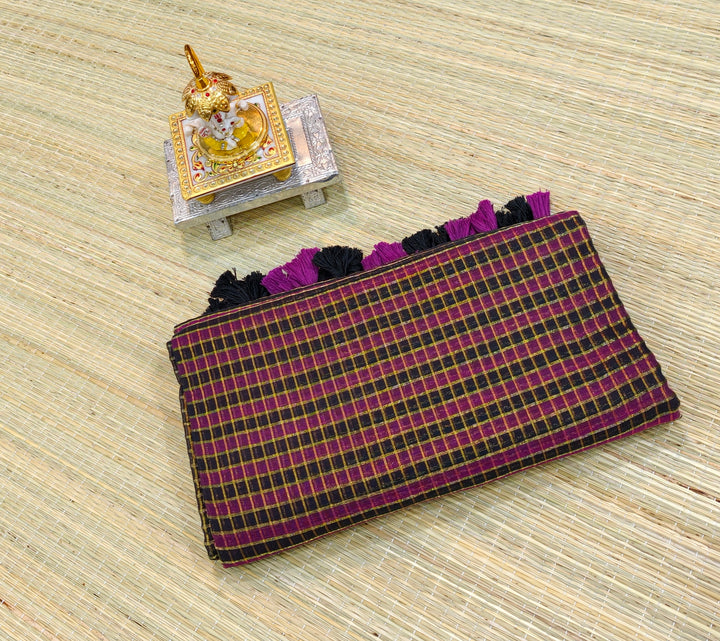 Premium mul cotton zari check saree PMK