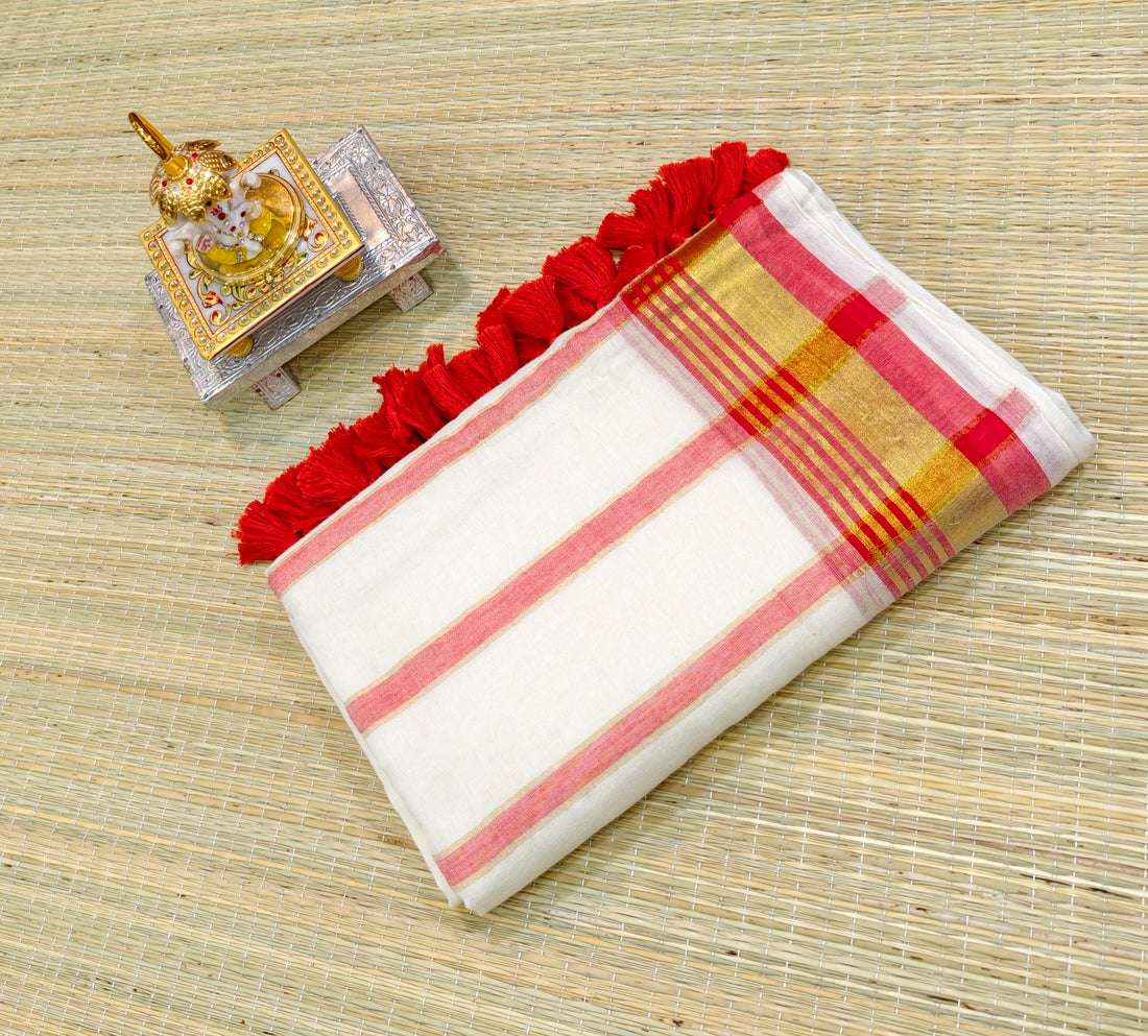 Premium mul cotton saree with zari border PMK